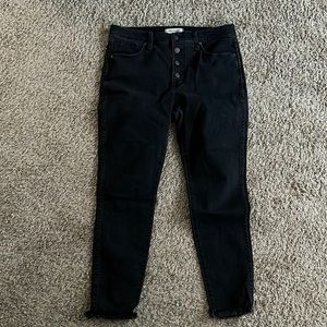 Black Madewell Fringe Hem Jeans